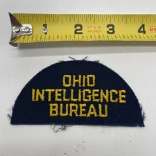 Ohio Intelligence Bureau Officer Shoulder Patch Cut Edge ~4” Embroidered Cloth