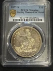 1877 S Silver Dollars Trade Dollars PCGS Genuine - UNC Details (92 - Cleaned)