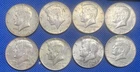 (8) 1966 - 1969 P / D John F Kennedy Half Dollars 40% Silver 50c  #846