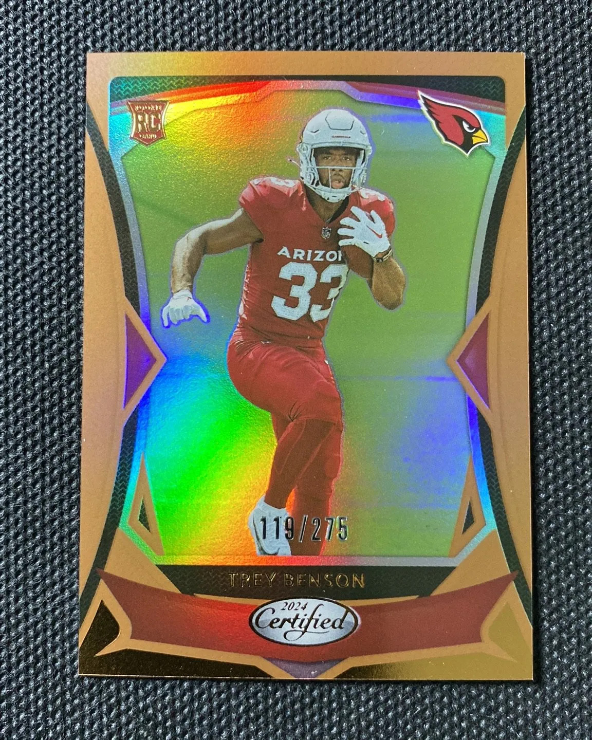 2024 Panini Certified Bronze Mirror #151 Trey Benson RC Rookie /275 RB1 JP