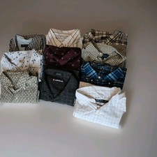 Lot Of 10 Mens Casual Button Up Shirt Short Sleeve Mixed Brands Size XL