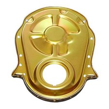 Milodon Timing Cover 65605 Gold Iridite Timing Cover Steel 1-piece For Bbc