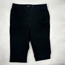Old Navy Women's Pixie Pants Size 8 Tall Black Stretch Never-Fade Skinny Fit