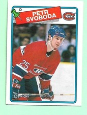 (1) PETR SVOBODA 1988-89 O-PEE-CHEE # 256 CANADIENS ROOKIE NM CARD (M9320). rookie card picture