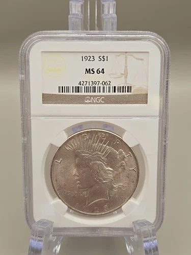 1923 Peace Silver Dollar $1 - NGC MS64