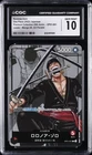 2022 ONE PIECE JPN PREM 25TH ANV MANGA ALT ART #OP01-001 RORONOA ZORO CGC 10