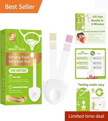 3 Pack UTI  Strips for Women - At Home & Travel Essential with 2- Shelf Life