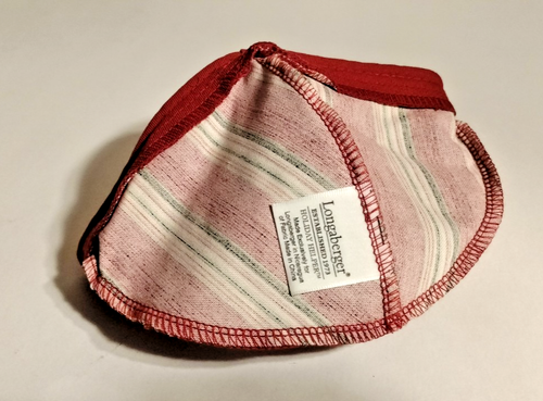 1 - Longaberger #23175166 Holiday Helper Holiday Stripe Fodera per cestino in tessuto - Foto 5 di 6