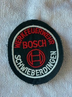 Feuerwehr Abzeichen Ärmelabzeichen Werkfeuerwehr Bosch Schwieberdingen