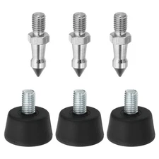 3Sets M8 Thread Tripod Spike and Rubber Tripod Feet Mount Adapter
