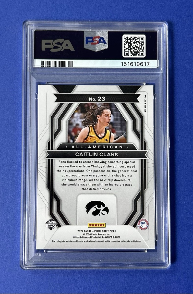 2024 Prizm Draft Picks Caitlin Clark All American Red Ice #23 PSA