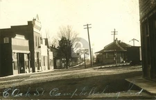 East Oak St., Campbellsburg IN Indiana RPPC Photo Postcard COPY
