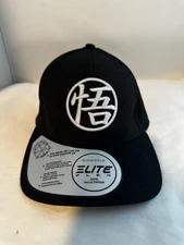 Bioworld Elite Flex Dragon Ball  Japanese Letters Snapback Black Cap Hat New
