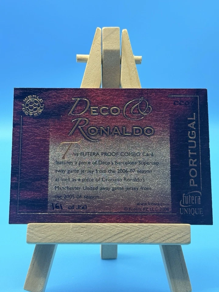 Cristiano Ronaldo & Deco | 2008 Futera Combo Patch /350 – Portugal & Man United - Image 2 of 2