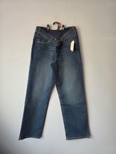 Time  Tru Women's 8-10 Maternity Comfort Belly Band Straight Leg Jeans OFC 