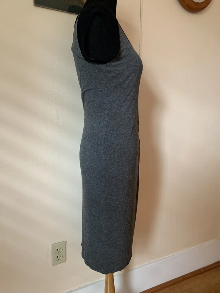 Vestido de Cóctel Kim Kardashian Elástico Mezcla de Algodón Gris Talla S/M Foto 2 de 4