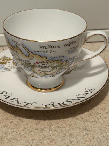 Tuscan Fine English Bone China Tea Cup & Saucer St. Thomas VIRGIN ISLANDS - Picture 2 of 8