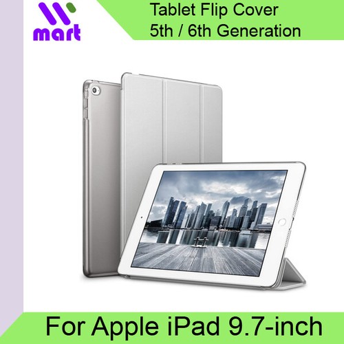 9.7-inch iPad 6 Flip Cover Translucent Frost Smart Case Compatible with iPad 5 2 - Picture 4 of 5
