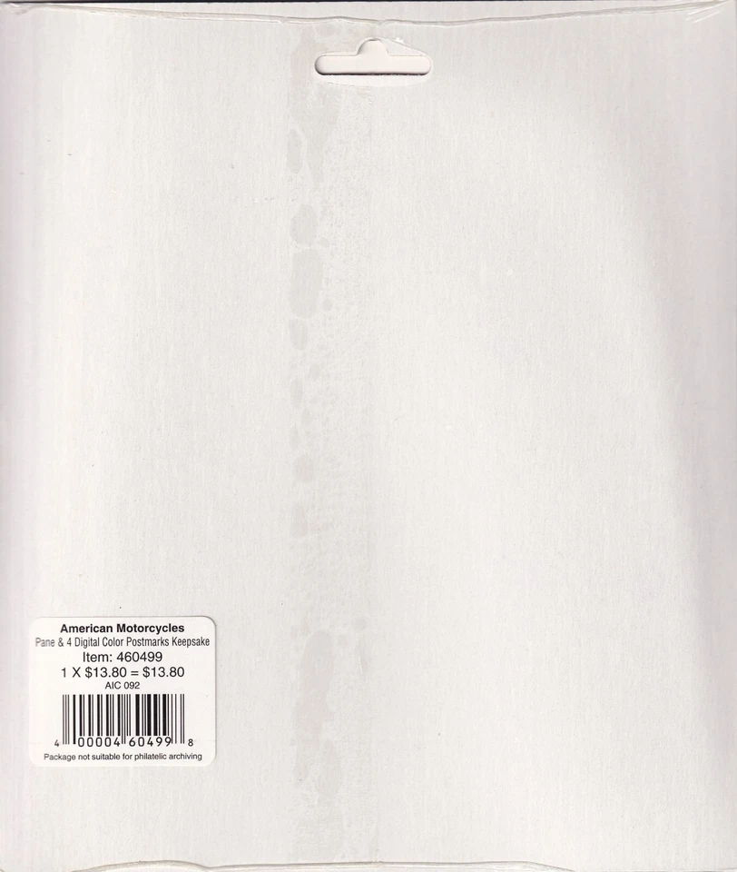 Scott #4088a (4085-88) American Motorcycles Sheet of 20 Stamps w/FDC - Sealed - Image 4 of 4