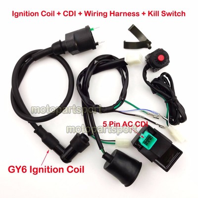 Wiring Harness Kill Switch Ignition Coil Cdi For 50 160cc Pit Bike Ssr Thumpstar Ebay