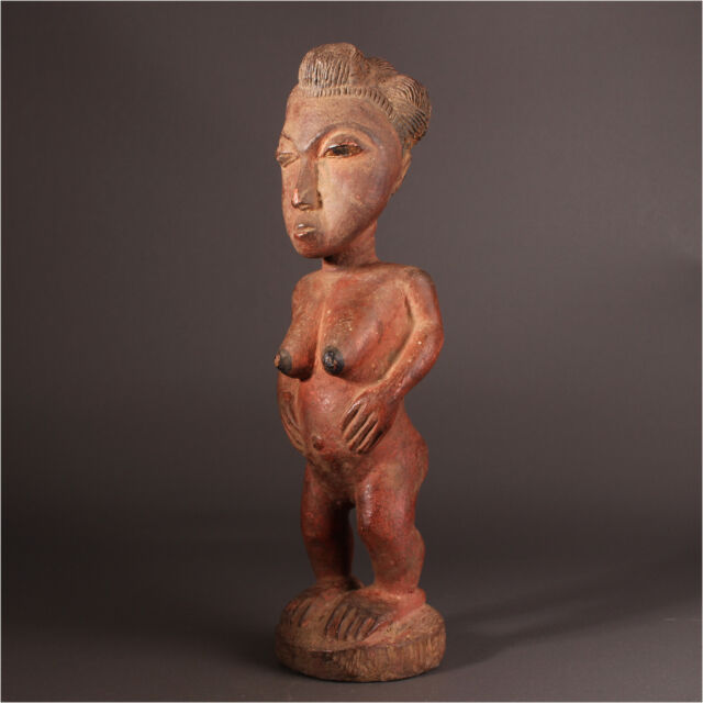 12495 Old Baule Fetish Ahnen Figure Colon Ivory Coast