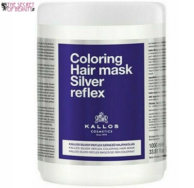 Kallos kjmn Coloring Silber Reflex Maske für gebleichtes, blondes, graues Haar 1000 ml