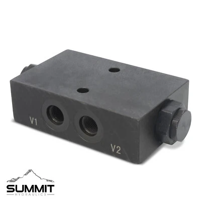 SUMMIT HYDRAULICS Double Pilot Operated Hydraulic Check Valve, #6 SAE Ports, 11 GPM Max Flow