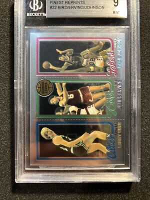 1996-97 Topps Finest Reprints BIRD / ERVING / MAGIC #22 - BGS
