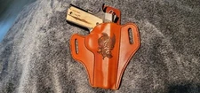 Holster for 1911 Right hand Eagle with flag engraved Saddletan 5 IN   Barrel 
