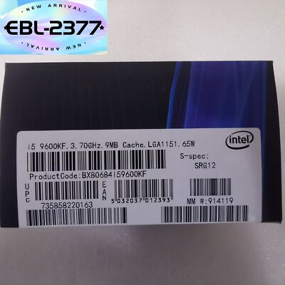 Intel Core i5-9600KF LGA 1151 3.7GHz 9MB Cache Coffee Lake 9Th Gen