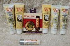 8 Lot BURT'S BEES Rejuvenating Lip Balm Acai Lemon Cuticle Coconut Foot Cream