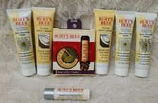 8 Lot BURT'S BEES Rejuvenating Lip Balm Acai Lemon Cuticle Coconut Foot Cream ++