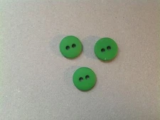 NEW 25 Pc. Lot  1/2 INCH EMERALD GREEN  DULL/ MATTE FINISH BUTTONS