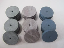 (30) Keystone SUPERIOR RUBBER Polishing Abrasive Wheels 7/8" Jewelry GOLD ALLOYS