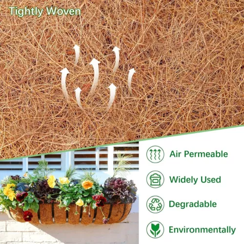 2Pcs 30-inch Natural Trough Coconut Fiber Coco Liners for Window Box Planter - Picture 14 of 14