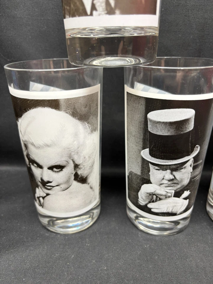 Set of 6 Designs ~ Glass Tumblers "HOLLYWOOD MOVIE CLASSICS" ~ 5 3/4" Tall - Image 3 of 4