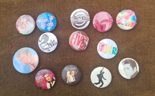 Elvis Presley Vintage Metal Pin Badges