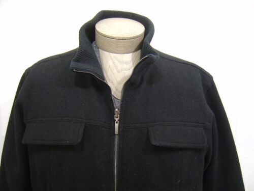 Roundtree & Yorke Men’s Reversible Bomber Jacket Puffer Wool Down Black L $230 - Picture 2 of 12