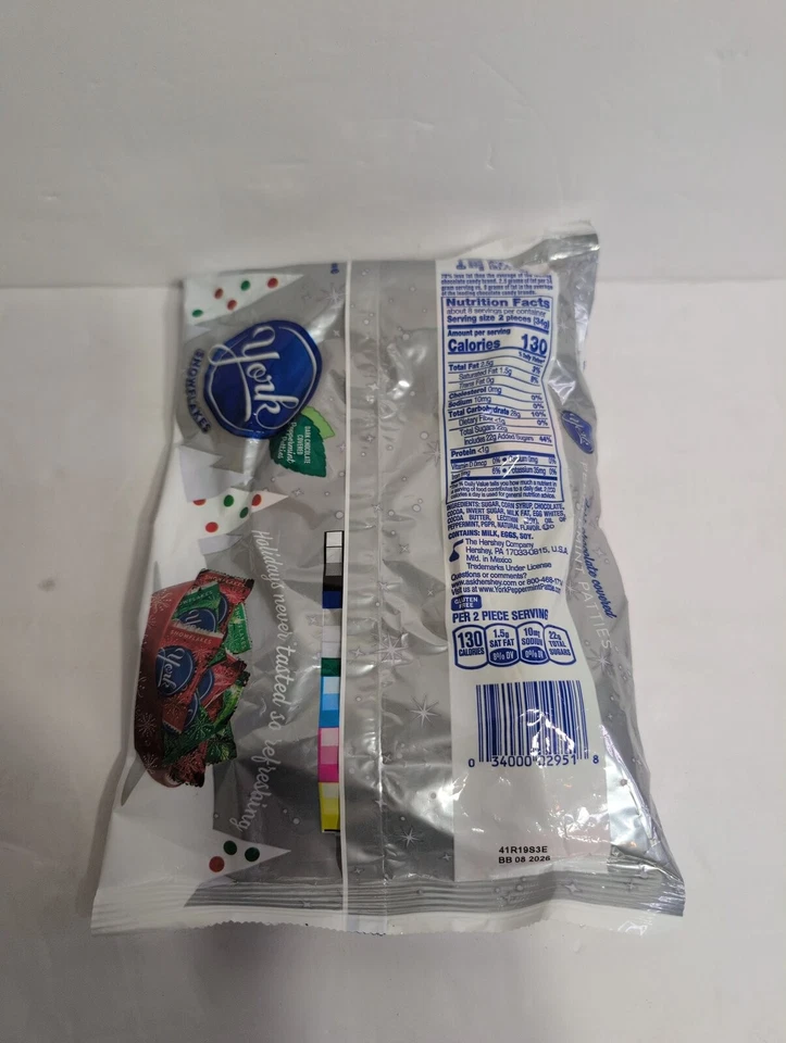 York Dark Chocolate Peppermint Patties Snowflakes Christmas Candy Bag 9.6 oz - Image 2 of 4