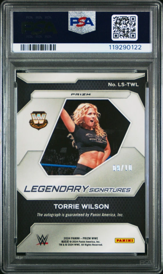 2024 Panini Prizm WWE Torrie Wilson Legendary Signatures Auto Gold 9/10 PSA 9 - Image 2 of 2