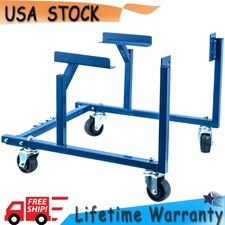 1000lb Steel Engine Cradle Lift Stands with Swivel Casters For Ford Small Block