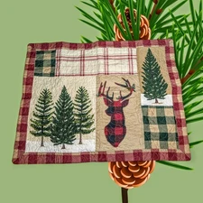 NOS ST NICHOLAS SQUARE Holiday Collection Standard YULETIDE Pillow Sham DEER