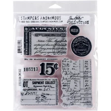 Stampers Anonymous CMS-302 Tim Holtz Cling Stamps 7"X8.5"-Etcetera