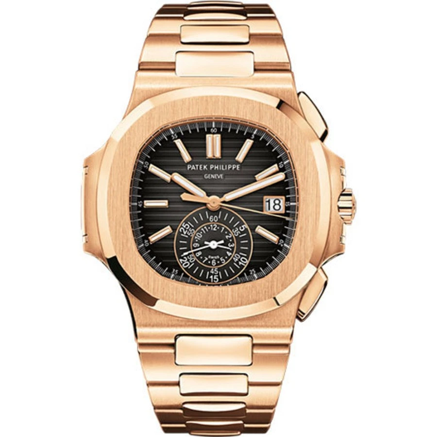 Patek Philippe — Patek Philippe Nautilus 5980/1R-001 Black Dial 18kt Rose Gold Automatic Men's...