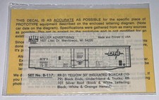 HERALD KING HO DECAL-DETROIT, TOLEDO & IRONTON/DT&I 50’ INSUL BOX CAR - #B-117