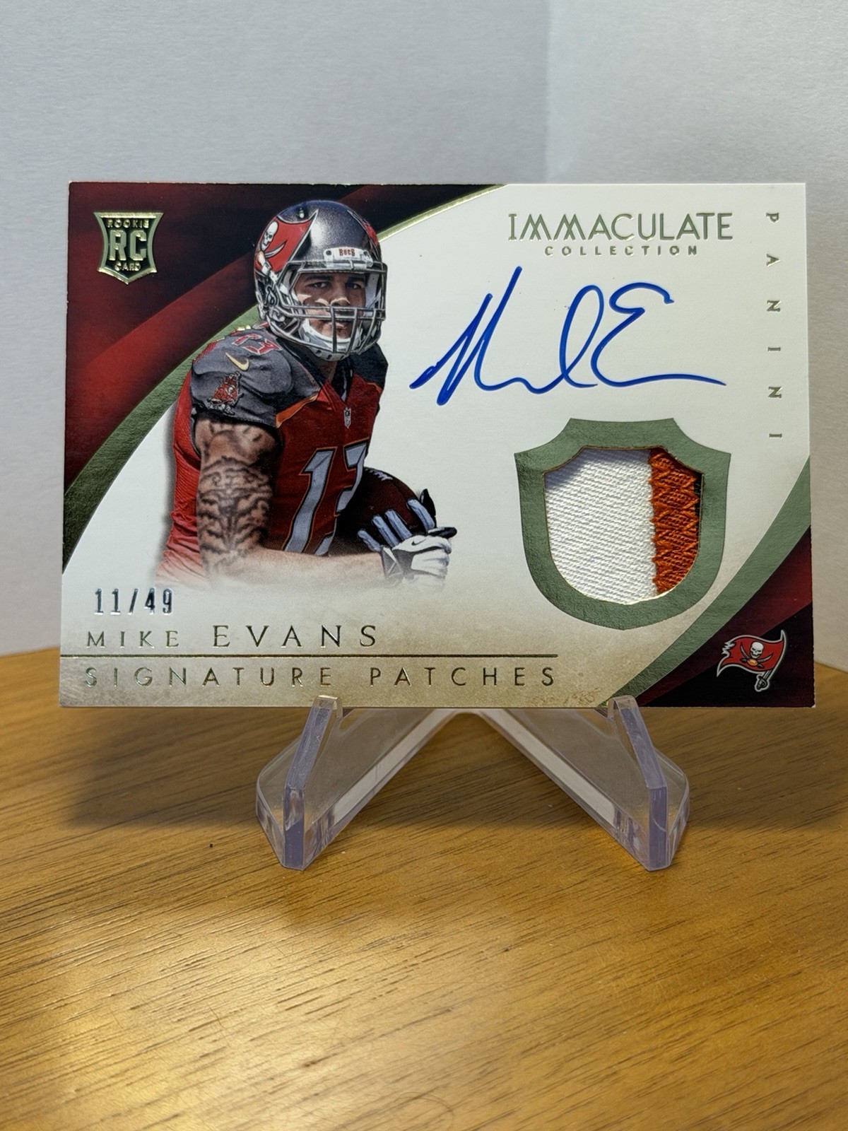 Mike Evans Panini Immaculate #105 Autograph Patch