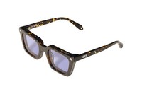 Off-White Sonnenbrillen OW1004 Reno 6055 Havana Hellblau Mann Frau