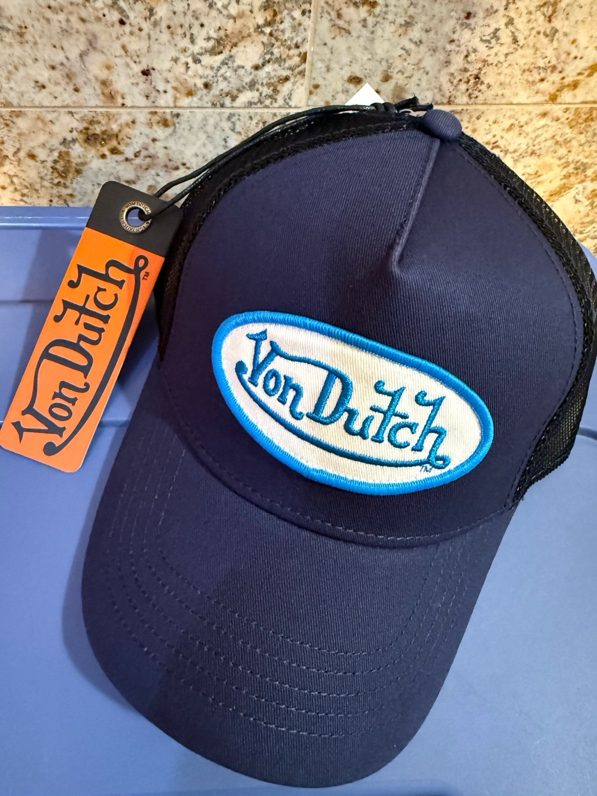 Von Dutch Navy, Blue & White Trucker Hat