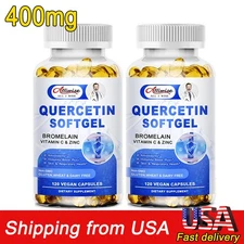 Quercetin 1000mg With Bromelain - Natural Immune supplement, 240 Capsules