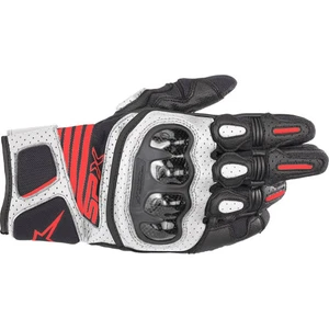 Alpinestars Carbon V2 Motorcycle Motorbike Gloves Black / White / Red